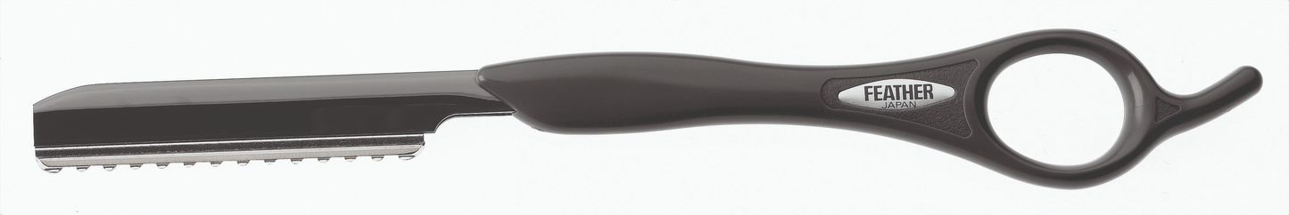 Feather - Rasoir noir en titane