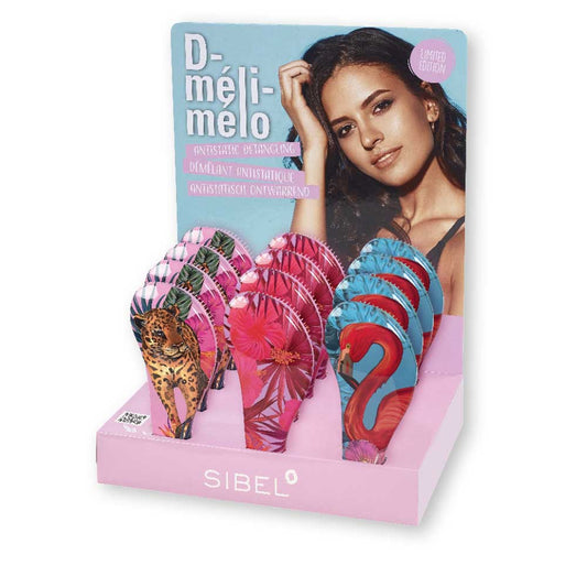 Sibel - D-Méli-Melo "Hibiscus" - Présentoir de 18 brosses