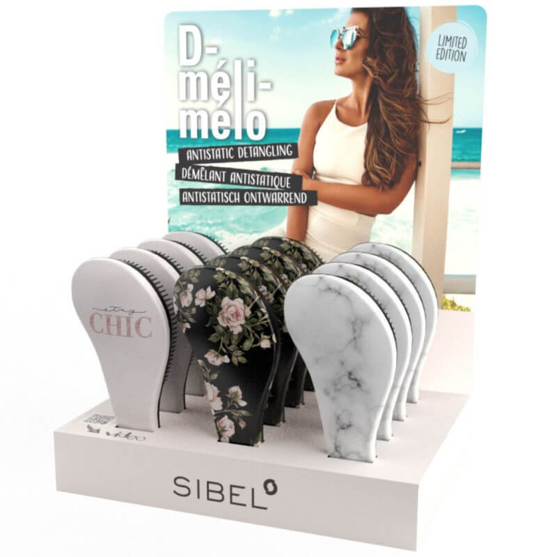 Sibel - D-Méli-Melo "Stay Chic" - Présentoir de 18 brosses