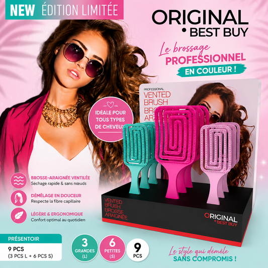 OBB - Présentoir de 9 brosses araignées