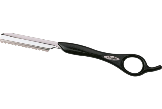 Feather - Rasoir noir en titane
