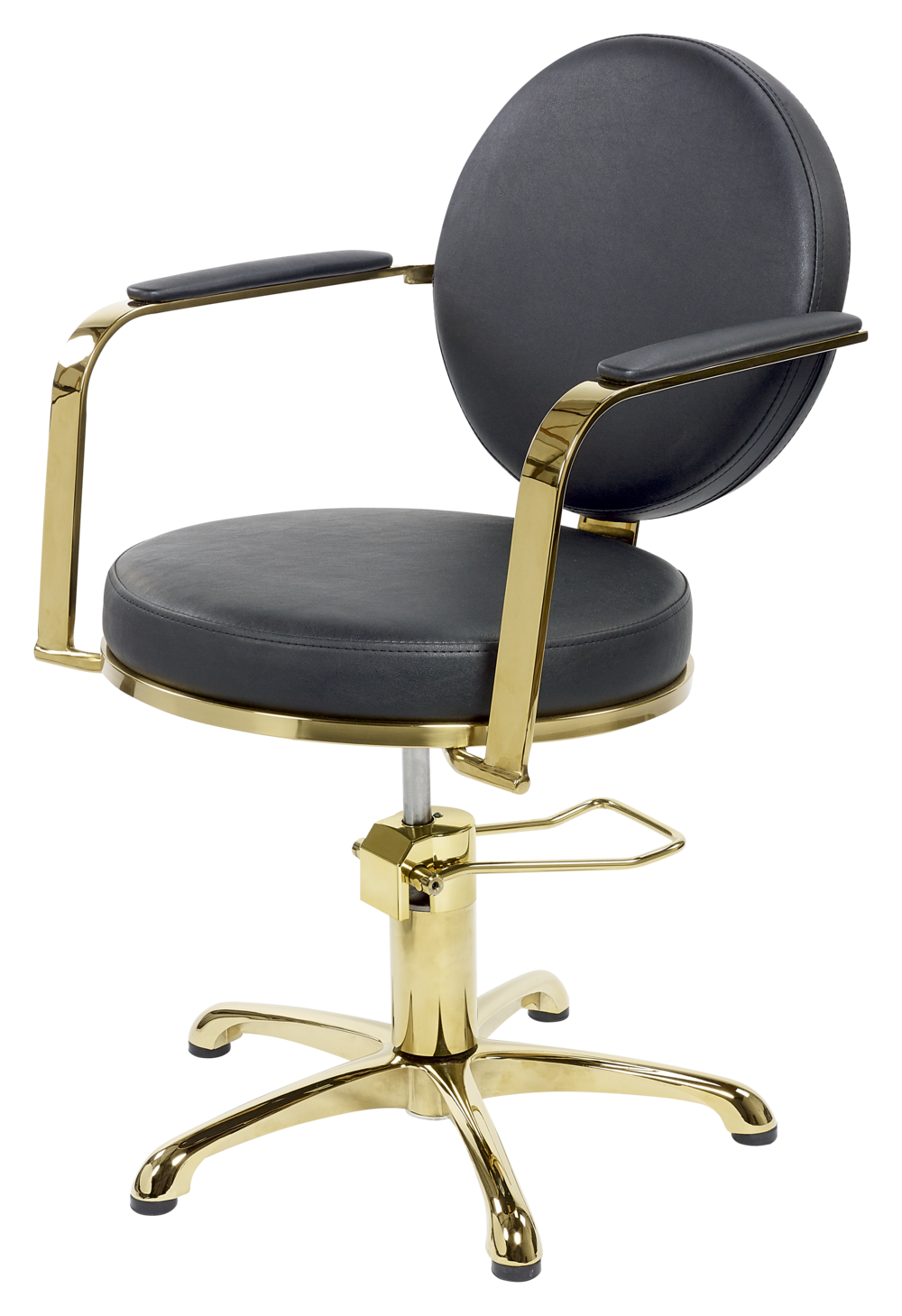 OBB - Fauteuil noir et doré Maryline