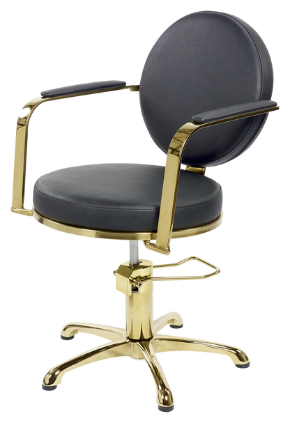 OBB - Fauteuil noir et doré Maryline