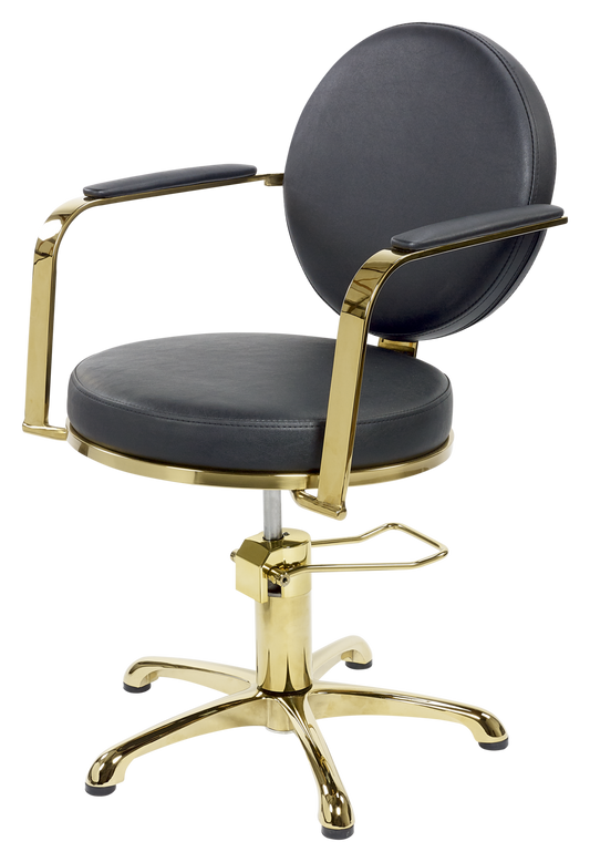 OBB - Fauteuil noir et doré Maryline