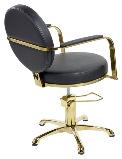 OBB - Fauteuil noir et doré Maryline