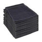 Sibel - Lot de 12 serviettes Bob Tuo noires grand teint